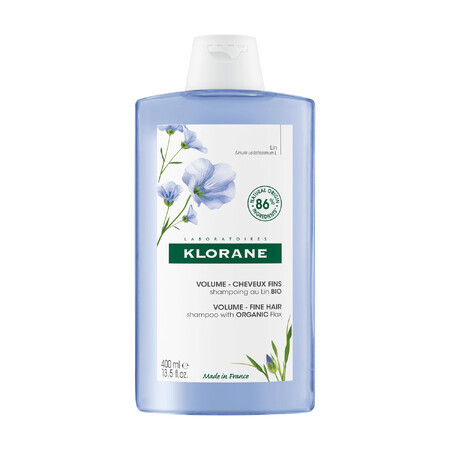 Klorane, flax fiber shampoo for thin and dull hair, 400 ml