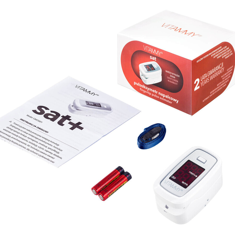 Vitammy Sat, pulsoxymeter met LED-scherm