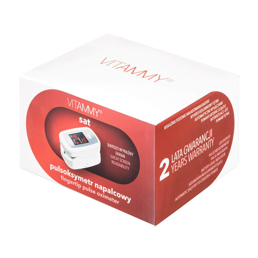 Vitammy Sat, pulsoxymeter met LED-scherm