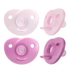 Avent Soothie, succhietto, silicone, ortodontico, bambina, SCF099/22, 0-6 mesi, 2 pezzi