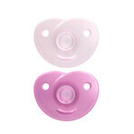 Avent Soothie, succhietto, silicone, ortodontico, bambina, SCF099/22, 0-6 mesi, 2 pezzi