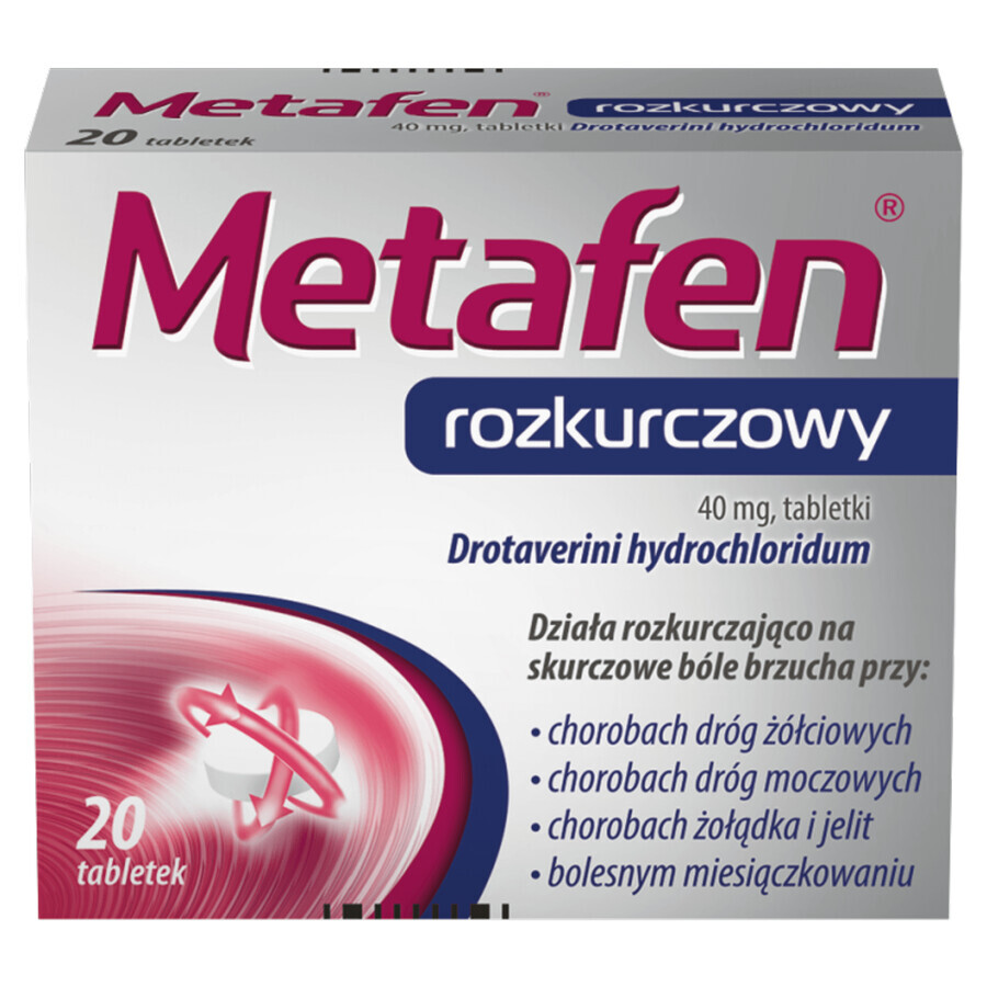 Metafen diastolisch 40 mg, 20 tabletten