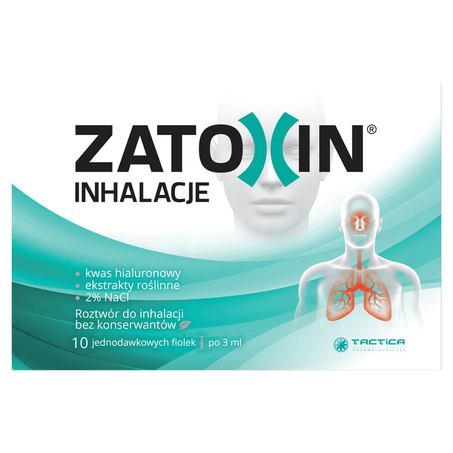 Zatoxine Inhalatie, oplossing voor inhalatie, 3 ml x 10 ampullen