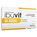 Ibuvit D3 4000 + K2 MK-7 Omega 3, 30 cápsulas blandas