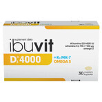 Ibuvit D3 4000 + K2 MK-7 Omega 3, 30 cápsulas blandas