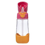 B.Box, water bottle with straw, tritan, children's bottle, Strawberry Shake, from 9 months, 450 ml