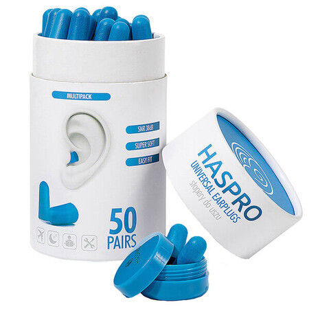 Haspro Tube, oorstoppers, blauw, 100 stuks