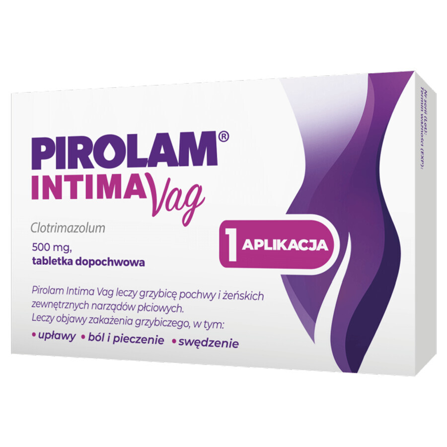 Pirolam Intima Vag 500 mg, 1 vaginale tablet