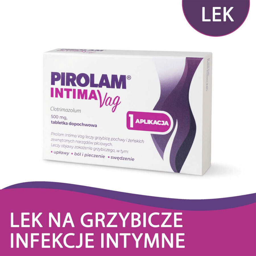 Pirolam Intima Vag 500 mg, 1 vaginale tablet