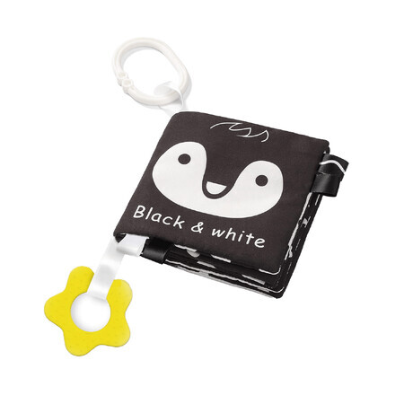 BabyOno sensory booklet, black and white, from birth, 1 pc