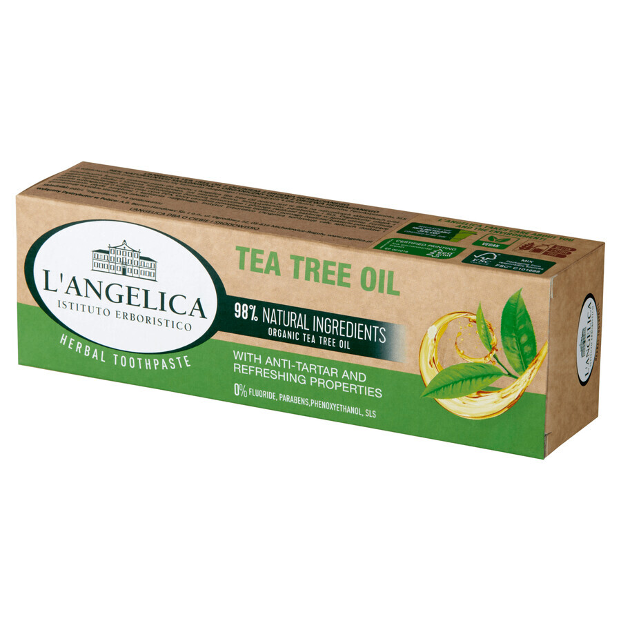 L'Angelica, Tea Tree Olie tandpasta, 75 ml