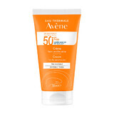 Avene Sun, crema facial protectora, pieles secas y sensibles, SPF 50+, 50 ml