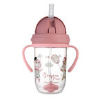 Canpol Babies, druppelbeker met slang en gewicht, Bonjur Paris, roze, 56/607, vanaf 6 maanden, 270 ml