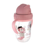 Canpol Babies, druppelbeker met slang en gewicht, Bonjur Paris, roze, 56/607, vanaf 6 maanden, 270 ml