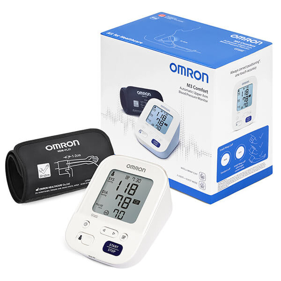 Omron M3 Comfort, automatische bloeddrukmeter voor de bovenarm