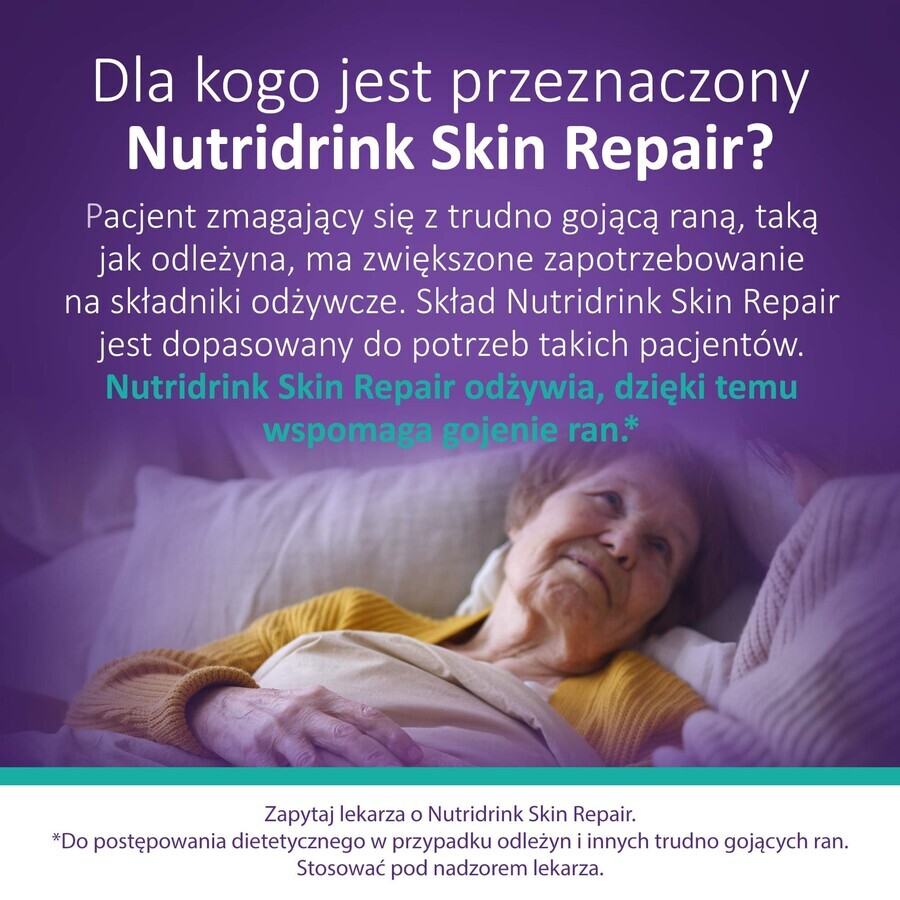 Nutridrink Skin Repair, strawberry flavor, 4 x 200 ml