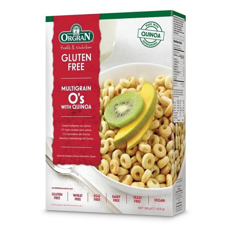 Multicereali con quinoa per colazione, 300 g, Orgran