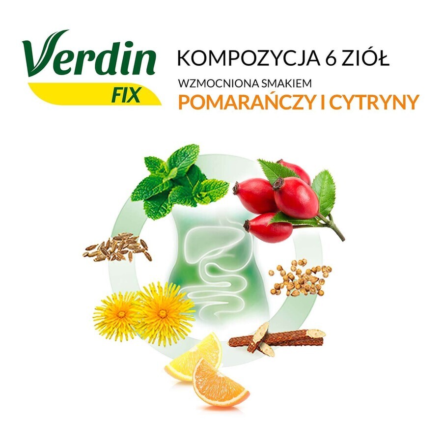 Verdin Fix with citrus fruits, 20 sachets