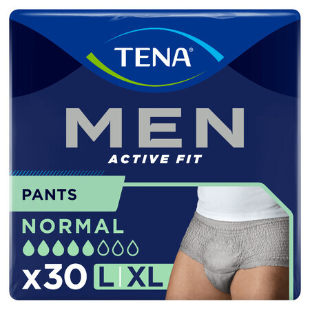 Tena Men Active Fit Pants, chiloți absorbanți pentru bărbați, mărimea L/XL, 95-130 cm, Normal, 30 bucăți