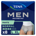 Tena Men Active Fit Pants, chiloți absorbanți pentru bărbați, mărimea L/XL, 95-130 cm, Normal, 8 bucăți