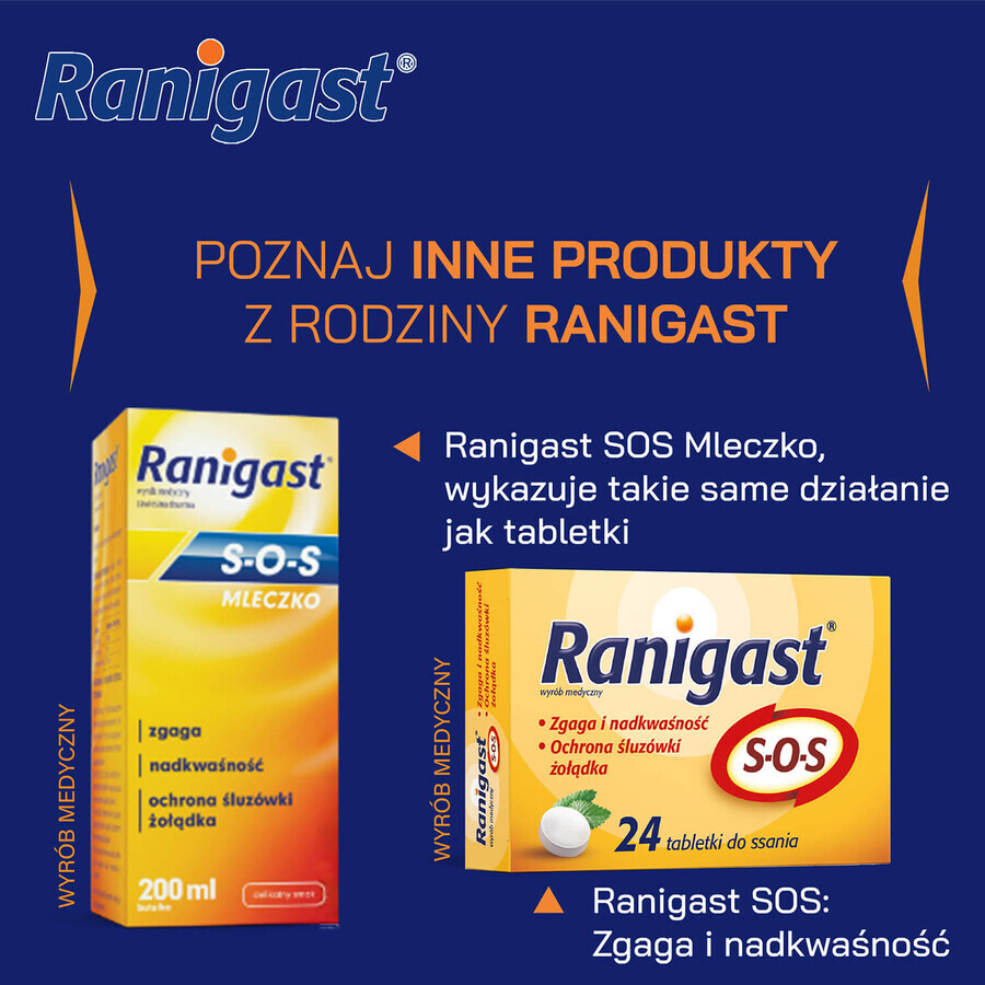 Famotidine Ranigast 20 mg, 30 film-coated tablets