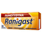 Famotidine Ranigast 20 mg, 30 film-coated tablets