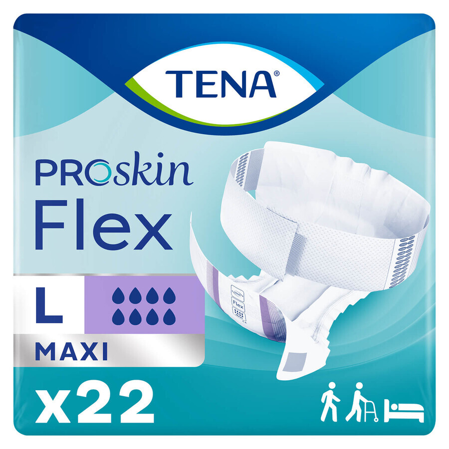 Tena Flex ProSkin, luiers, maat L, 83-120 cm, Maxi, 22 stuks