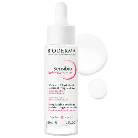 Bioderma Sensibio Defensive, verzachtend vochtinbrengend serum voor het gezicht, gevoelige huid, 30 ml