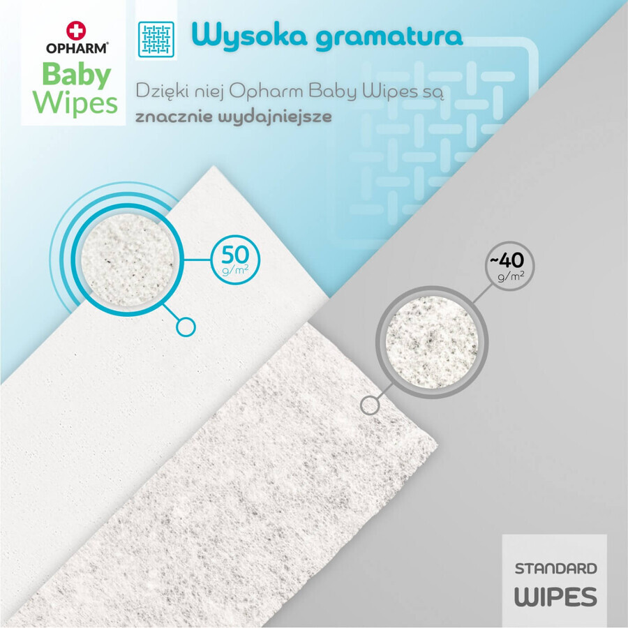 Opharm Baby Wipes, Feuchttücher, 99% Wasser, 64 Stück