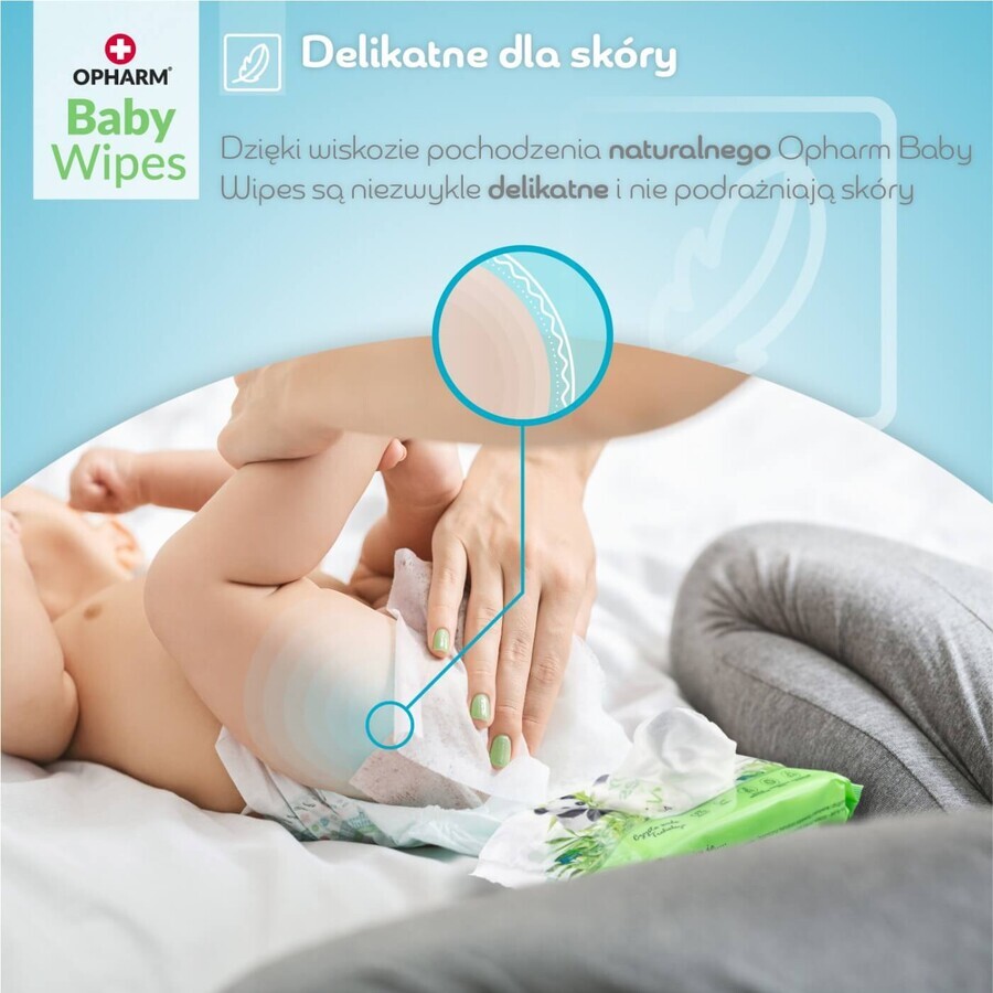 Opharm Baby Wipes, Feuchttücher, 99% Wasser, 64 Stück