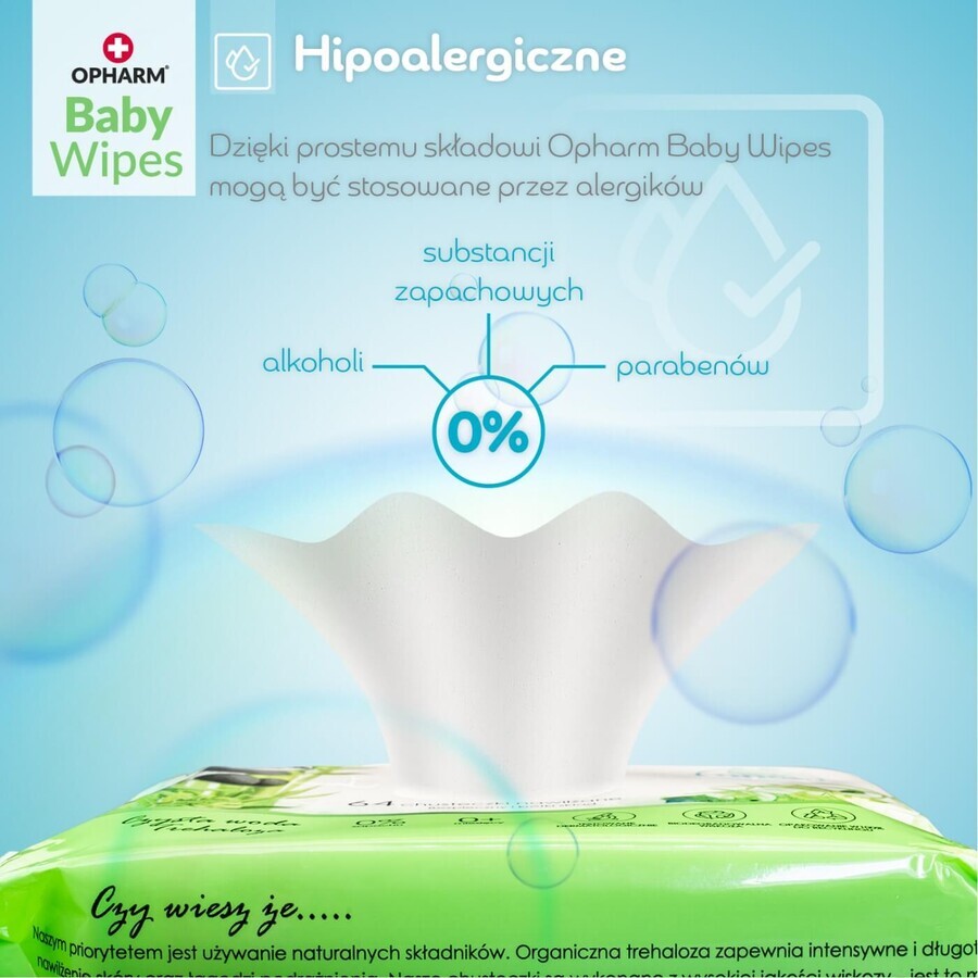 Opharm Baby Wipes, Feuchttücher, 99% Wasser, 64 Stück