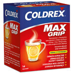 Coldrex MaxGrip 1000 mg + 10 mg + 40 mg, lemon flavor, 14 sachets