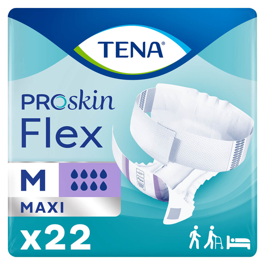 Tena Flex ProSkin, pannolini, taglia M, 71-102 cm, Maxi, 22 unità