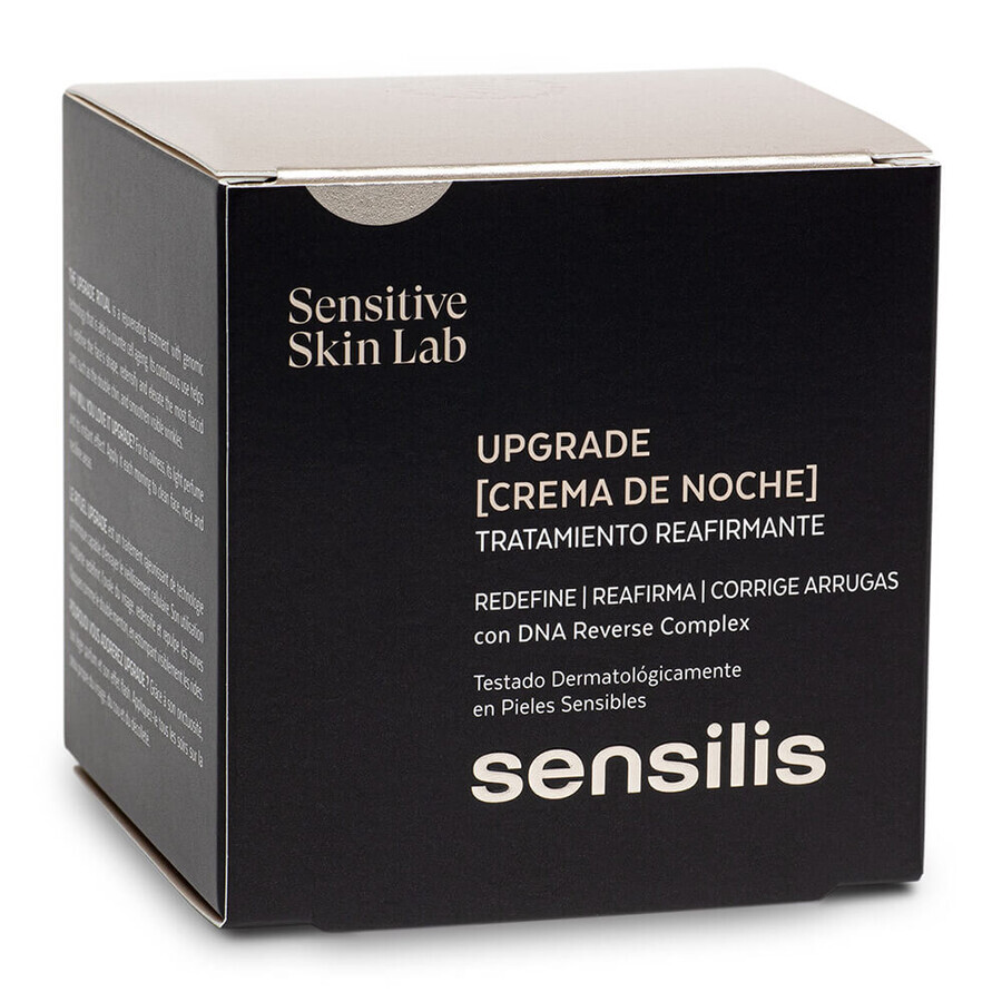 Sensilis Upgrade, crema notte rassodante e correttiva delle rughe, 50 ml