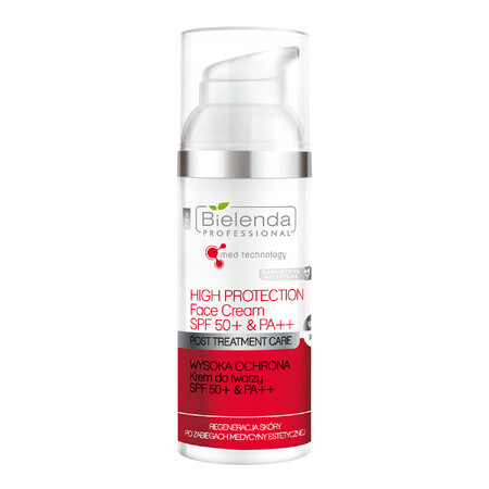 Bielenda Post Treatement Care, gezichtscrème, SPF 50+, 50 ml