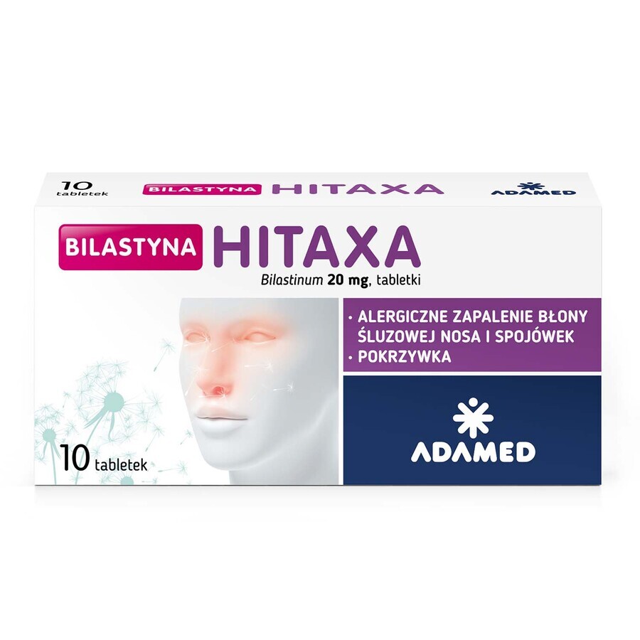 Bilastine Hitaxa 20 mg, 10 tablets