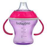 BabyOno, druppelbeker met zacht mondstuk, roze, vanaf 3 maanden, 180 ml