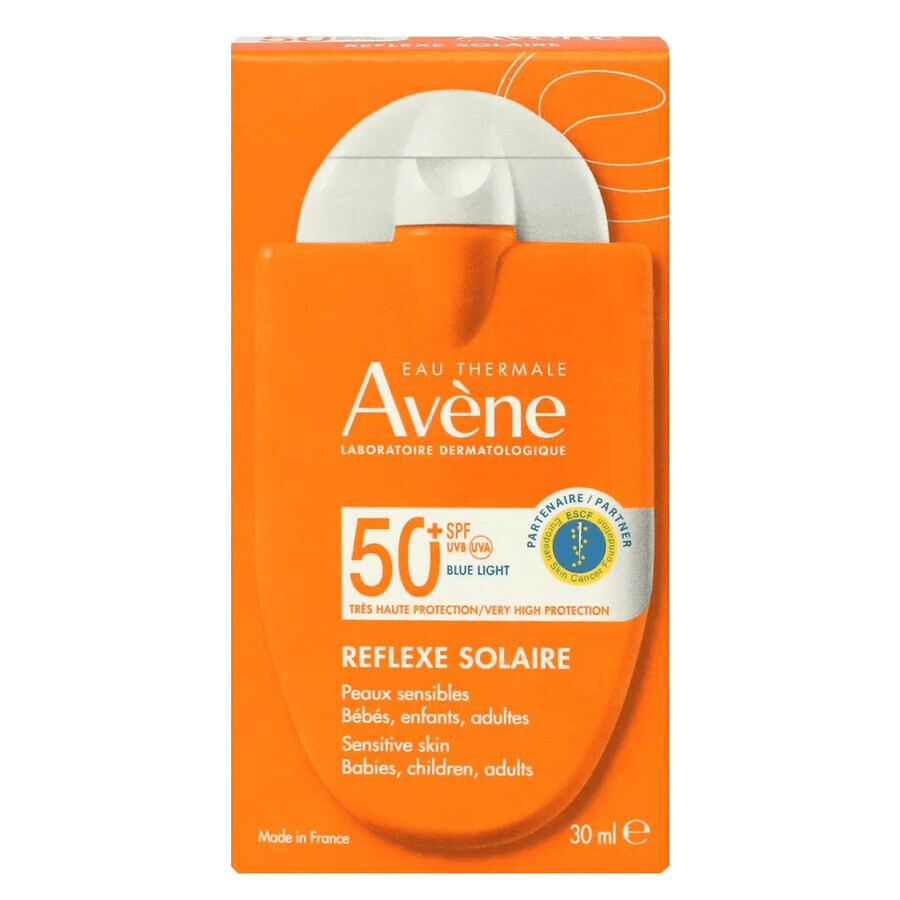 Avene Reflejos solares, crema protectora, SPF 50+, para adultos y niños a partir de 6 meses, 30 ml