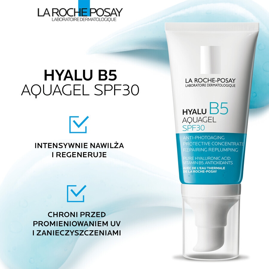 La Roche-Posay Hyalu B5 Aquagel, gel-crema protectora contra el fotoenvejecimiento, SPF 30, 50 ml