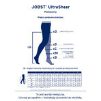 Jobst Ultra Sheer, bas de compression, CCL2, bout fermé, taille 3, naturel