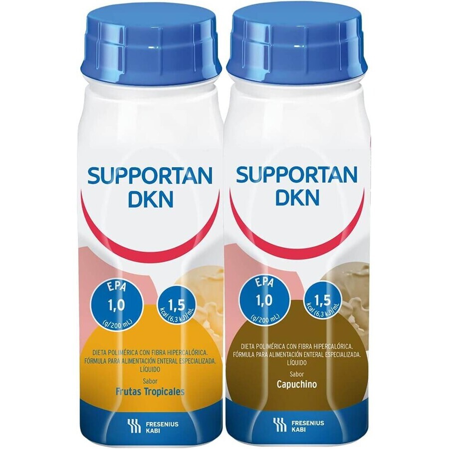 Supportan Drink, voedingspreparaat, tropische vruchtensmaak, 4 x 200 ml 