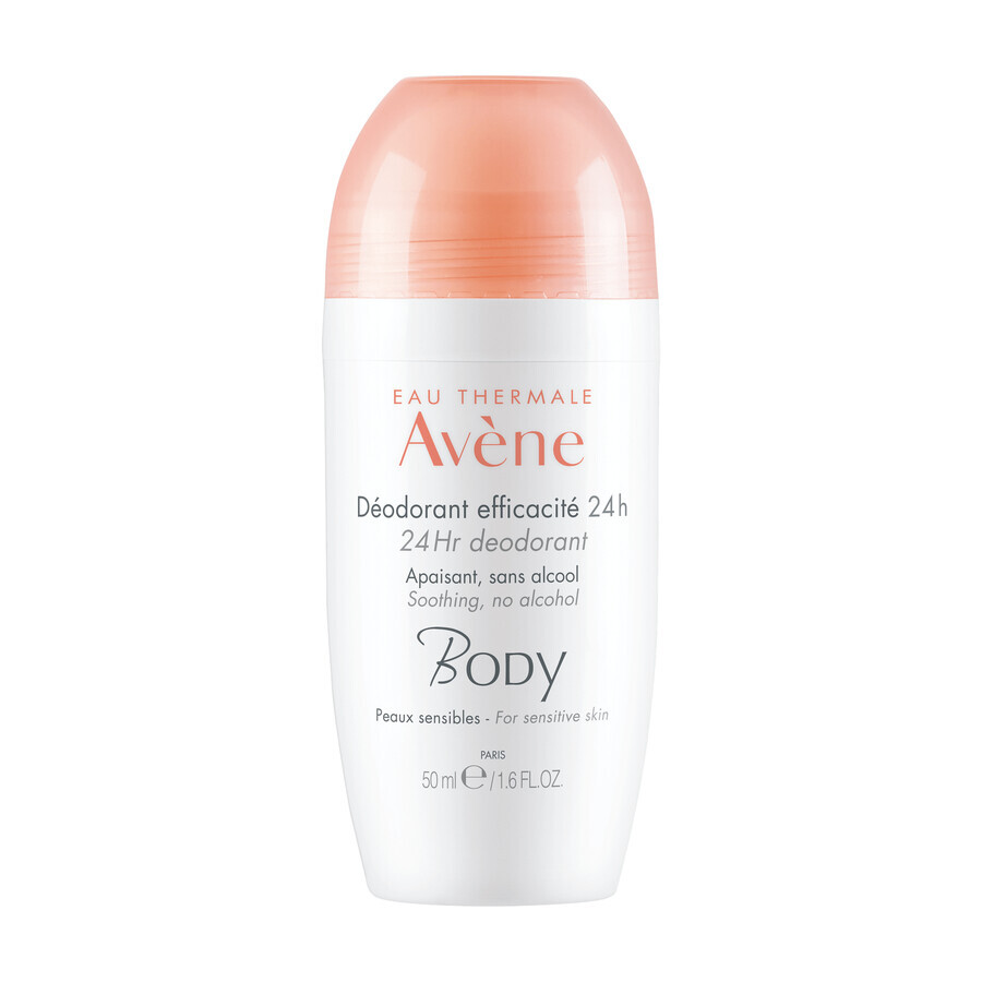 Avene Body, 24h deodorant, roller, 50 ml