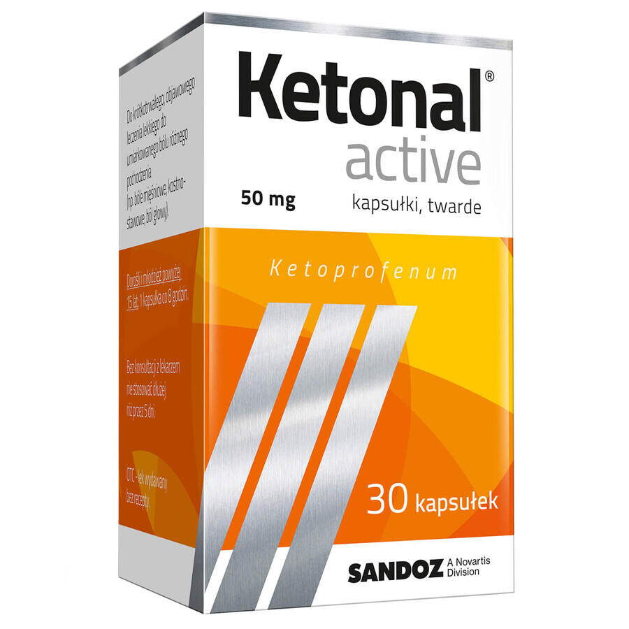 Ketonal Active 50 mg, 30 capsules