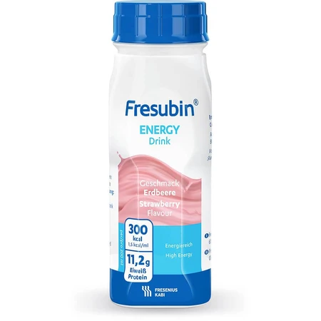 Fresubin Energy Drink, voedingspreparaat, aardbeiensmaak, 4x200 ml