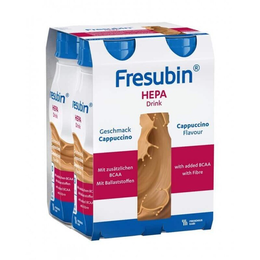 Fresubin Hepa Drink, Geschmack Cappuccino, 4 x 200 ml