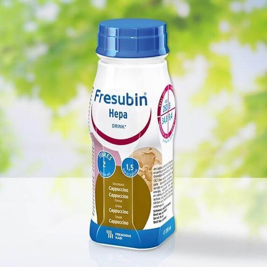 Fresubin Hepa Drink, Geschmack Cappuccino, 4 x 200 ml