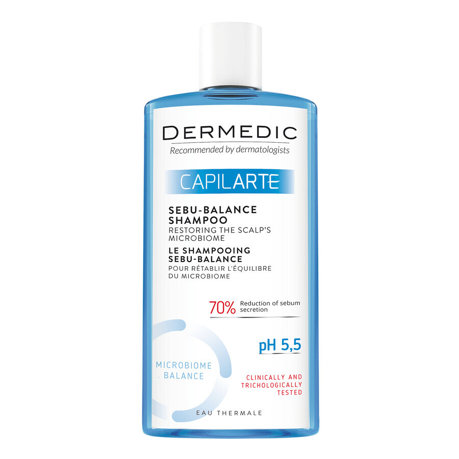 Dermedic Capilarte Sebu-Balance, rebalancing shampoo for oily hair, 300 ml