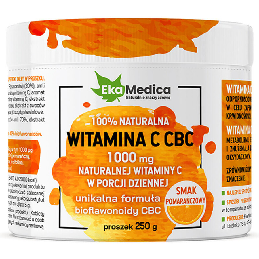 EkaMedica Vitamine CBC 1000 mg, saveur orange, 250 g