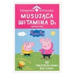 Peppa Pig Vitamine D3 effervescente, à partir de 3 ans, goût ananas, 60 comprimés à sucer