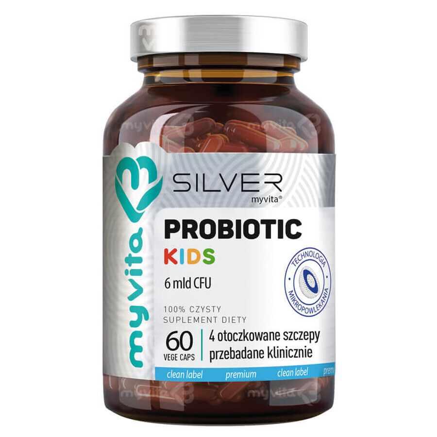 MyVita Silver Probiotic Kids, de la 1 an, 60 capsule